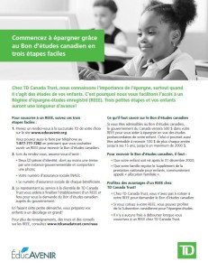 Fact Sheet - TD - RESP new March 2016 French