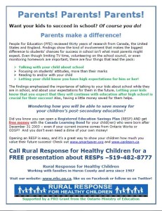 Handout - Rural Response for Healthy Children - Parents Make a Difference